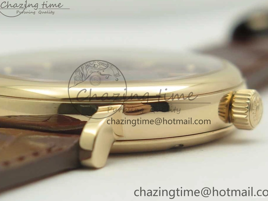 MIROTIME 0419 SportInspired Portofino IW458101 RG MK 1:1 Best Edition Gray Dial On Brown Leather Strap MIYOTA 7165